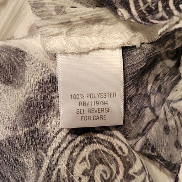 3/$30 APT 9 Chiffon Leopard Square Neck Short Sleeve Ruffle Blouson Blouse - Picture 6 of 9